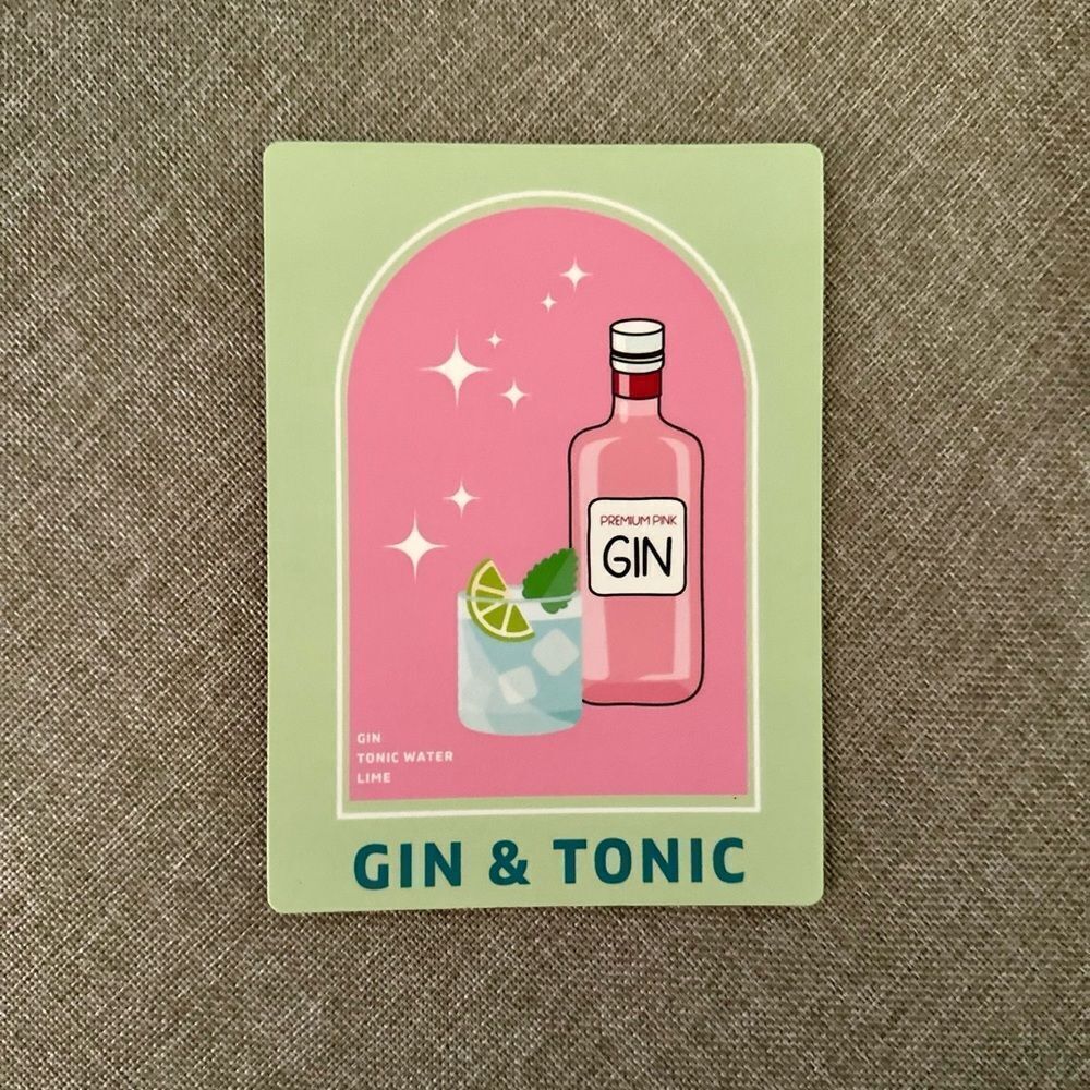 Colorful Gin & Tonic Magnet